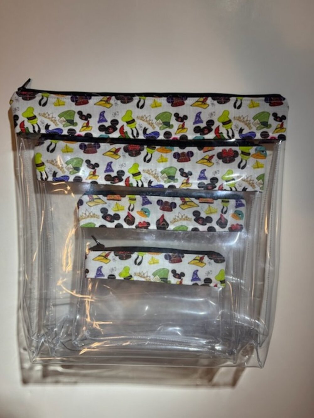 Mickey Ears Clear Bags - Set of 4